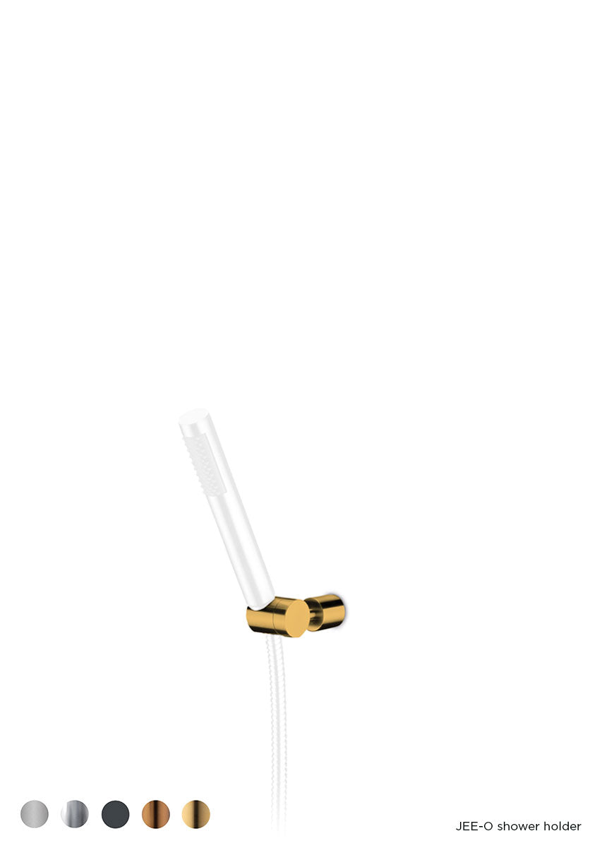 JEE-O Shower Holder Wall Mounted Stainless Steel, tiltable, Matte Gold