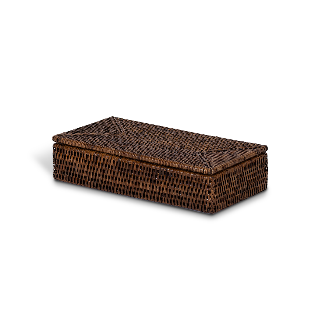 DW BASKET BMD Container with lid - Rattan dark