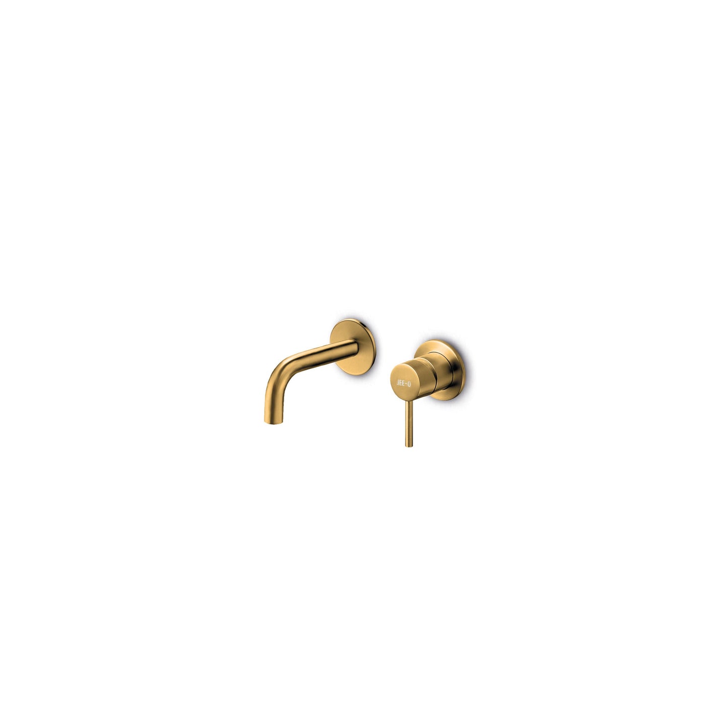 JEE-O Slimline Basin Faucet Wall Mounted Stainless Steel with 90 degrees Spout - Matte Gold