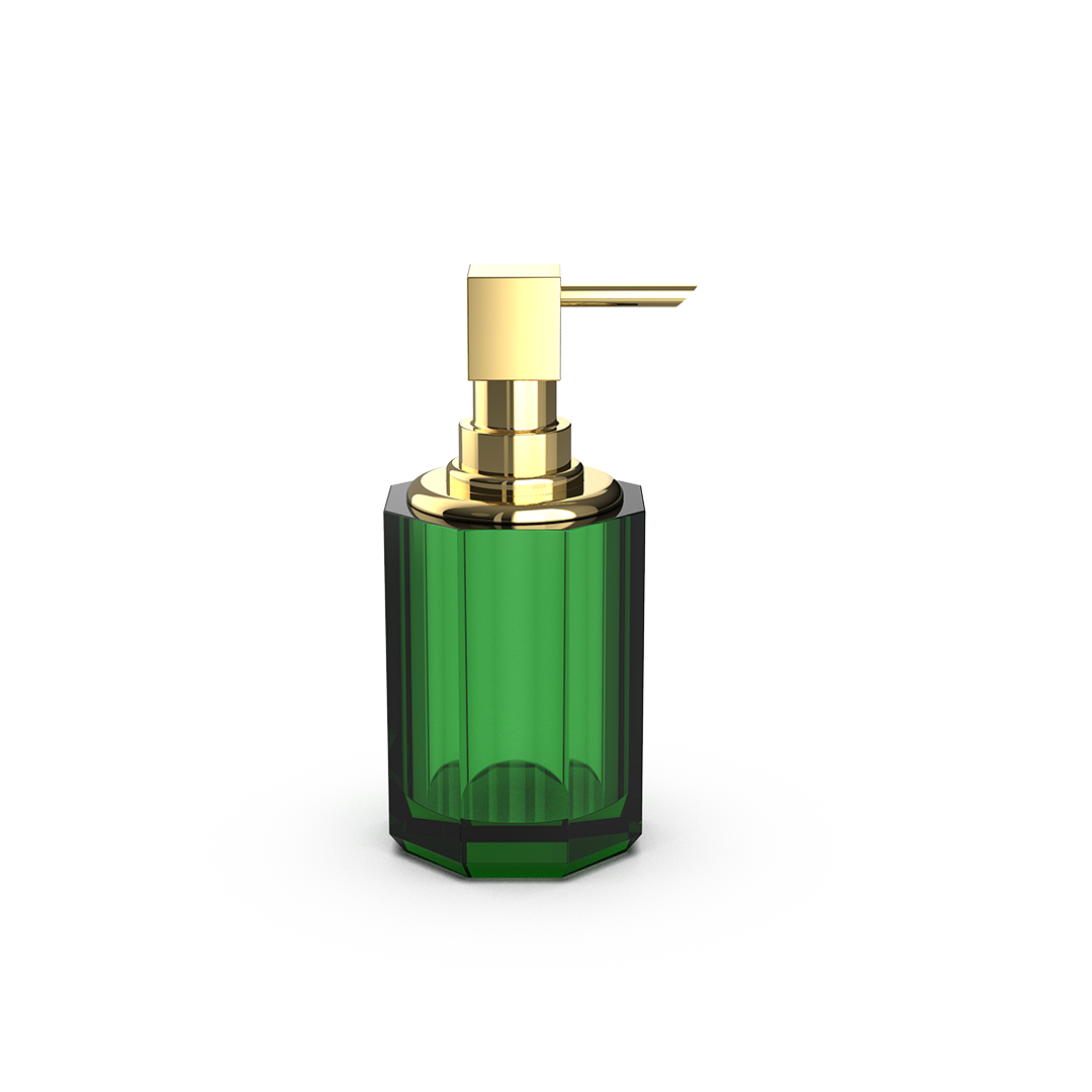 DW KR SSP 2 KRISTALL Soap dispenser English Green / Gold 24 Carat