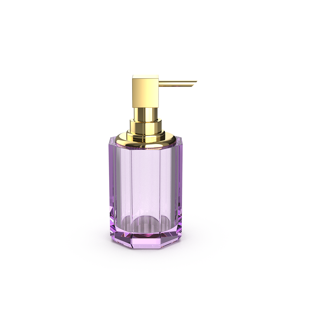 DW KR SSP 2 KRISTALL Soap dispenser Violet / Gold 24 Carat