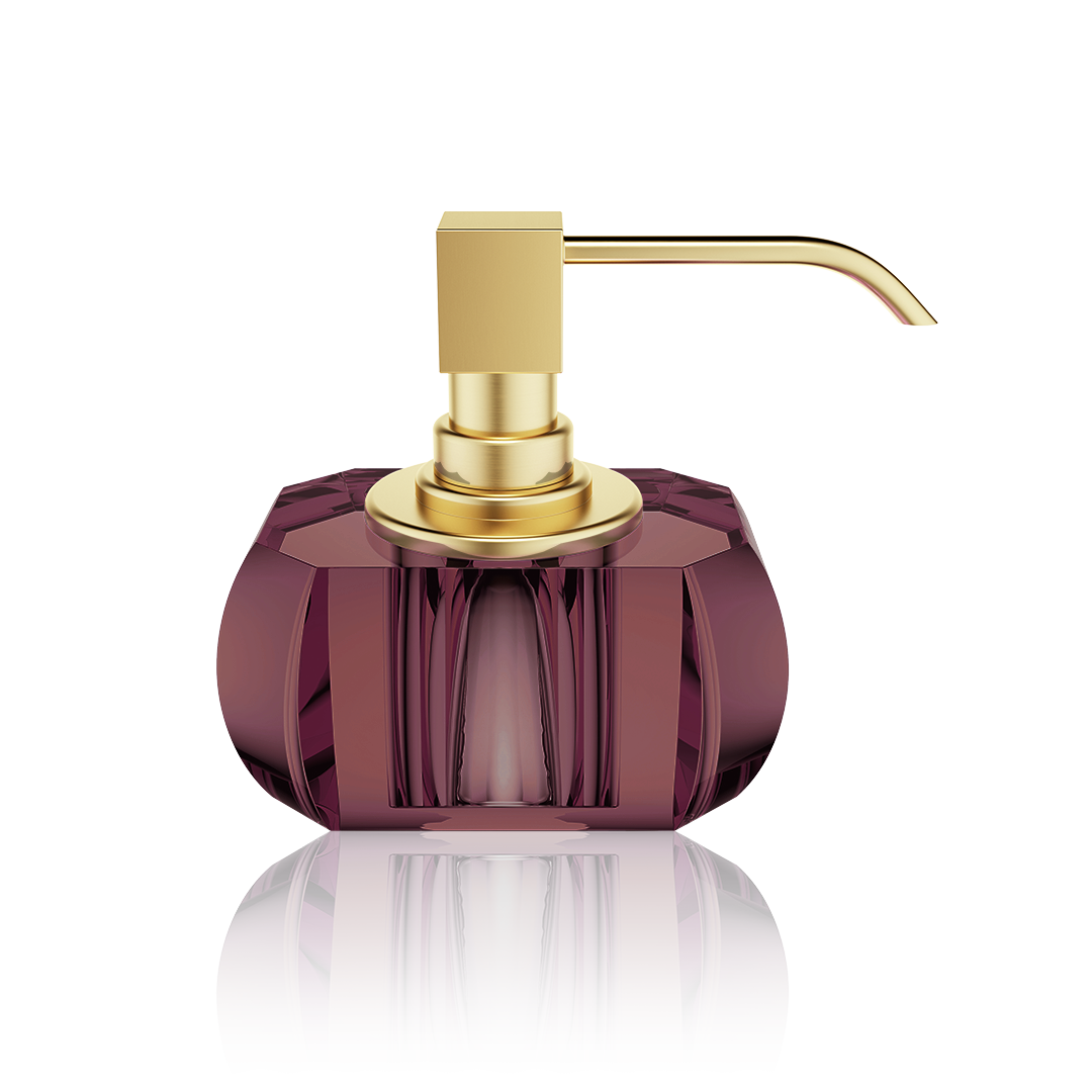 DW KR SSP KRISTALL Soap dispenser - Burgundy / Gold Matte 24 Carat