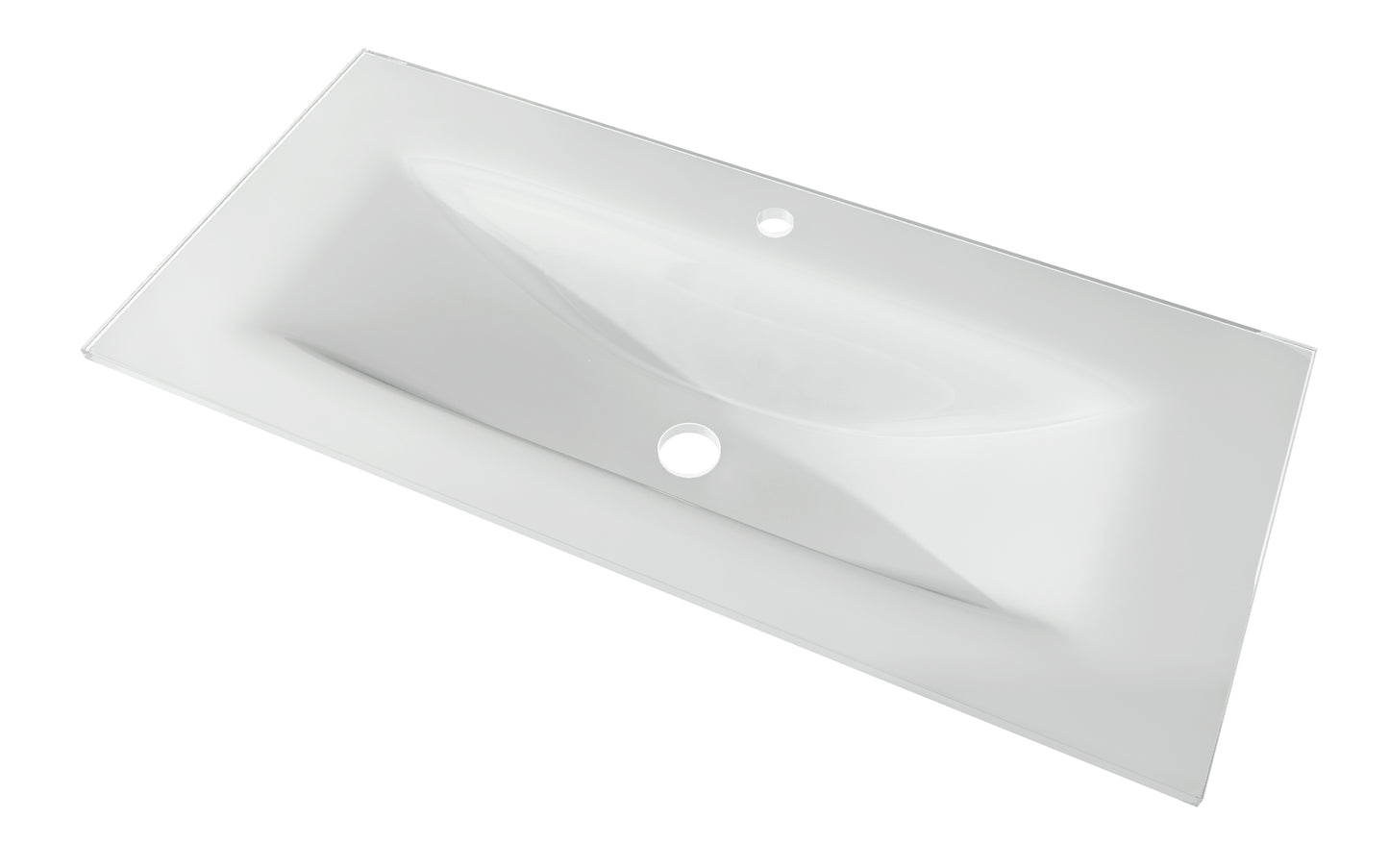 BH Sink Glass Armonia 39" White Extra-Light