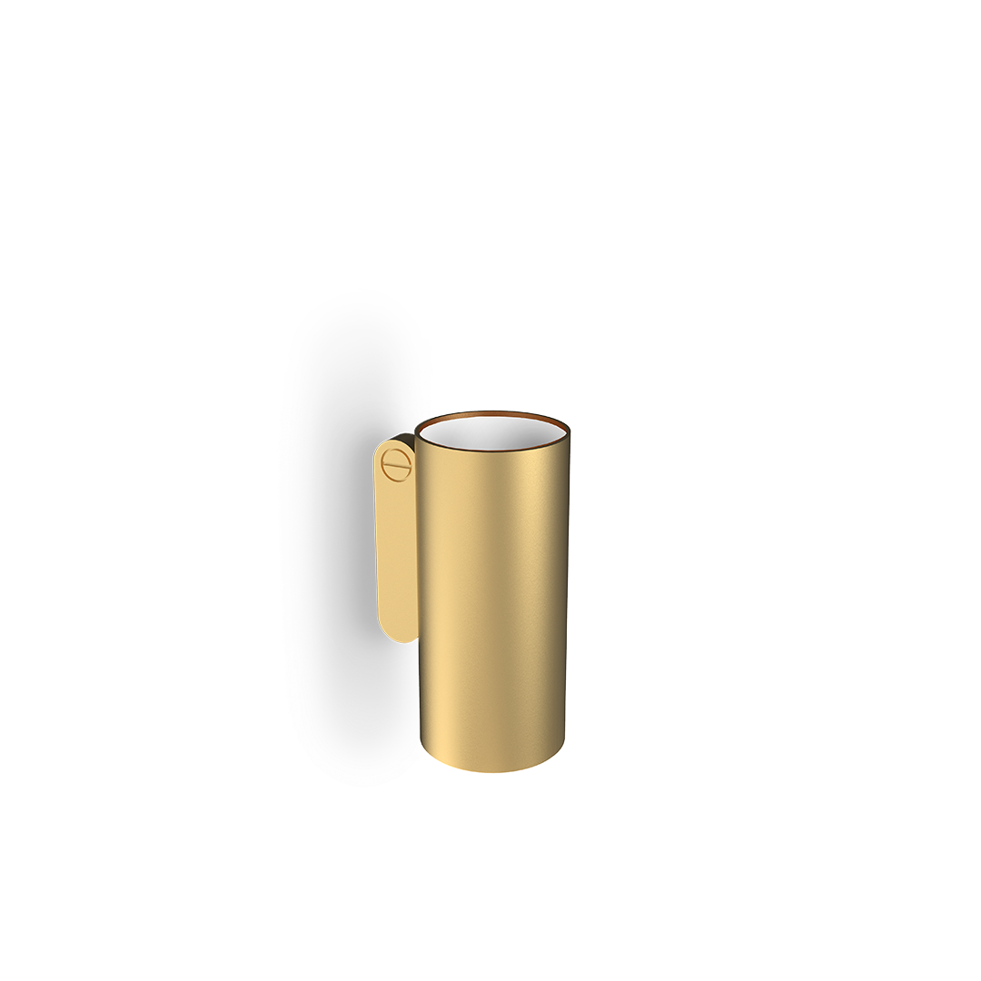 DW SOHO WMB Tumbler wall mounted - Gold Matte PVD / White