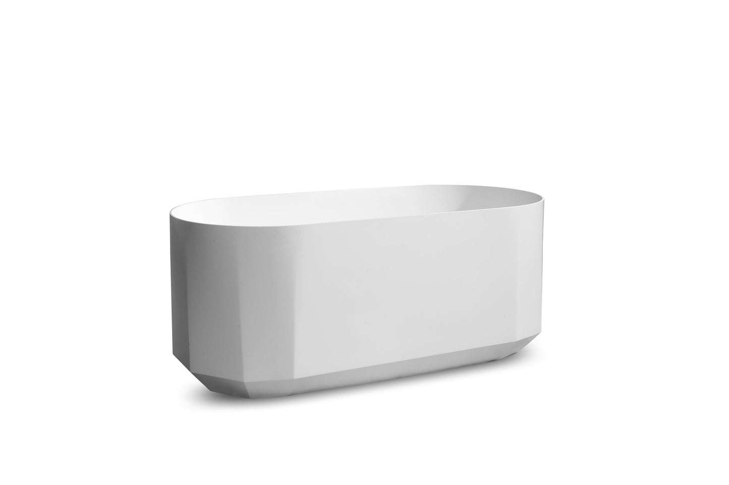 JEE-O Bloom Bath Freestanding Matte White with integrated overflow
