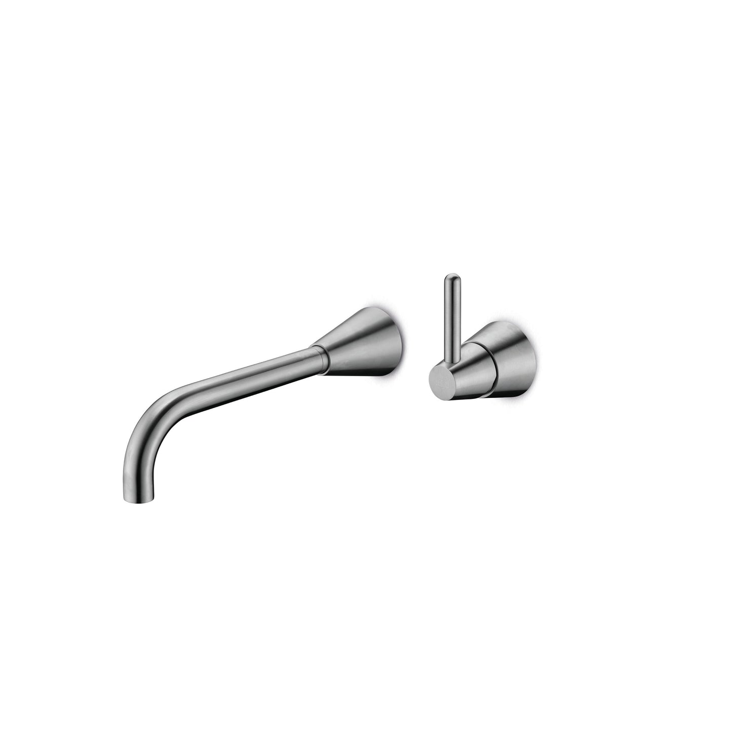 JEE-O Cone Basin Faucet Wall Mounted with concealed body - Stainless Steel Brushed