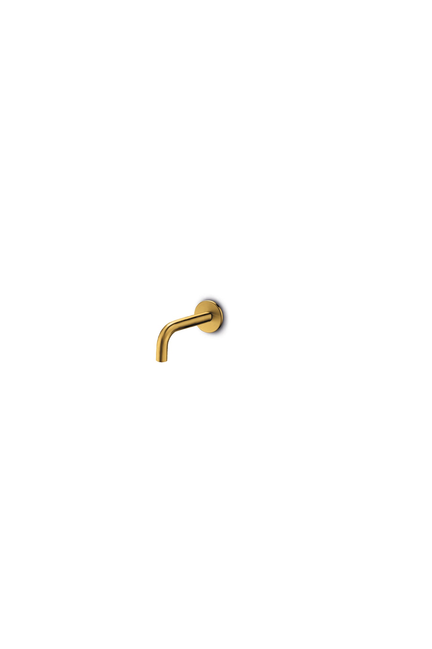 JEE-O Slimline Spout 90 Wall Mounted Spout Stainless Steel for Basin or Bath, Matte Gold