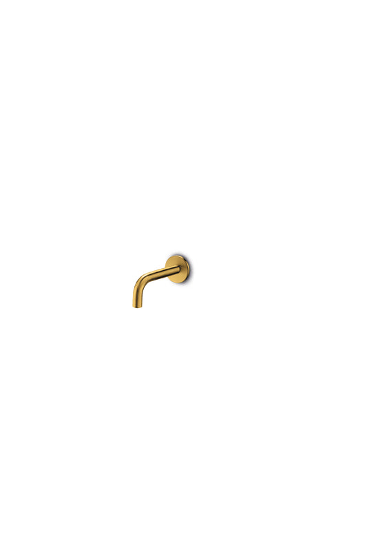JEE-O Slimline Spout 90 Wall Mounted Spout Stainless Steel for Basin or Bath, Matte Gold