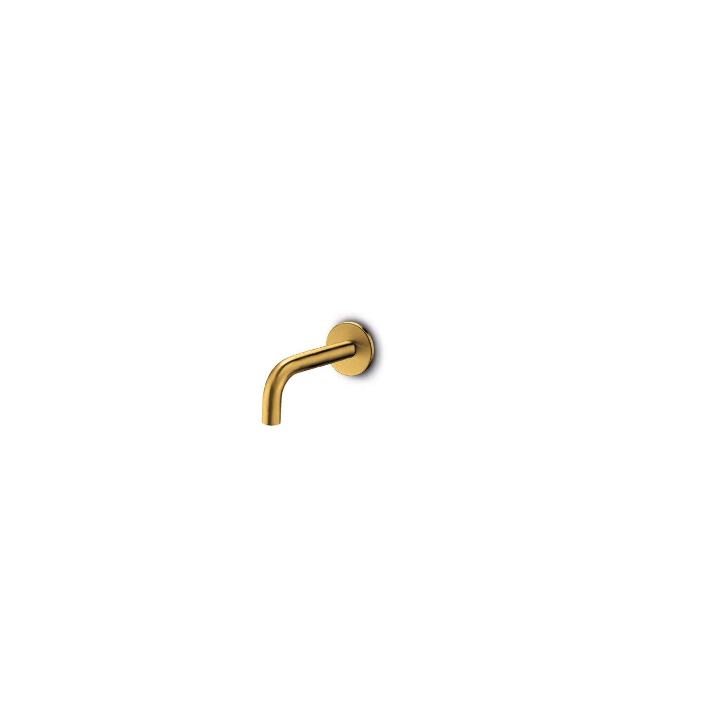 JEE-O Slimline Spout 90 Wall Mounted Spout Stainless Steel for Basin or Bath - Matte Gold