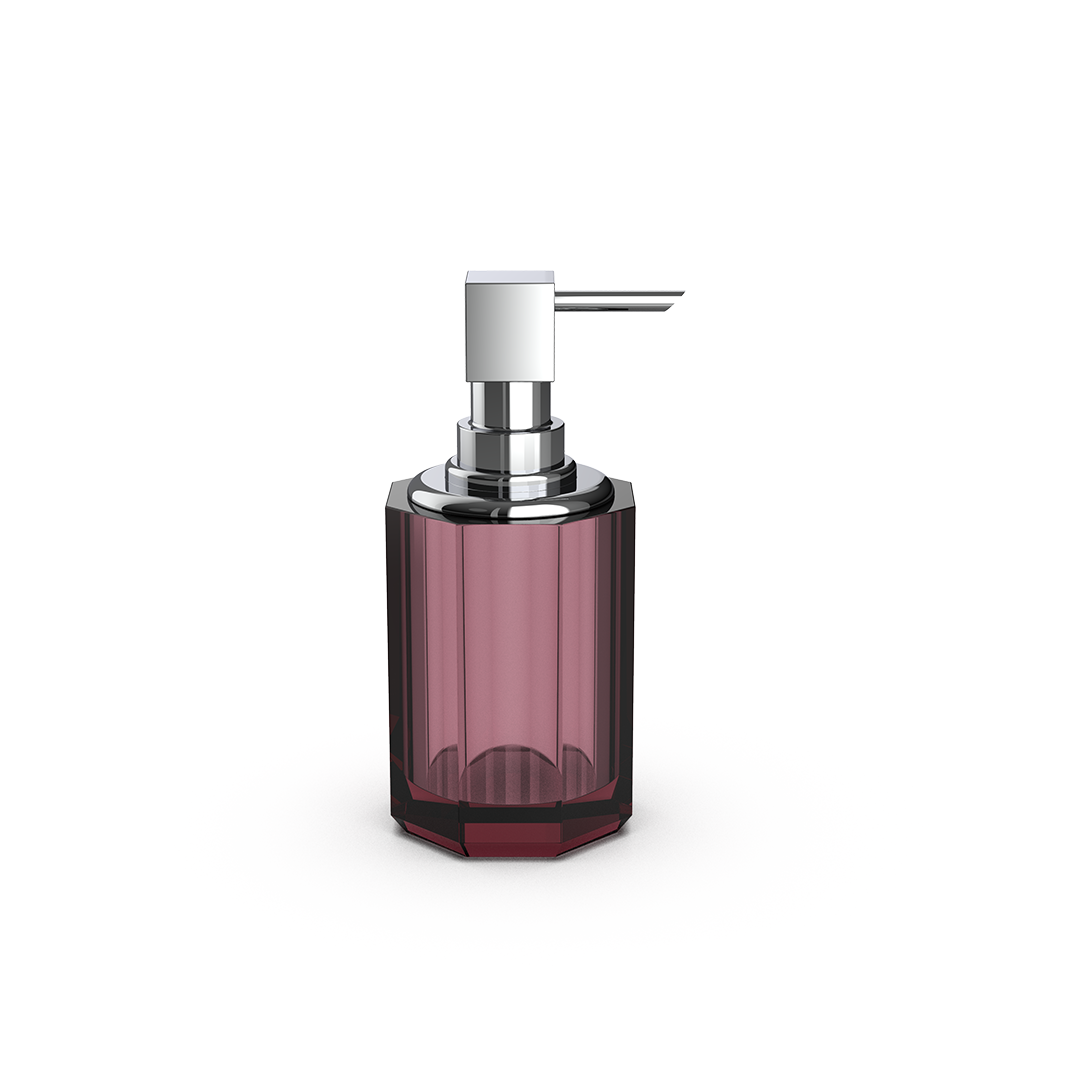 DW KR SSP 2 KRISTALL Soap dispenser - Burgundy / Chrome