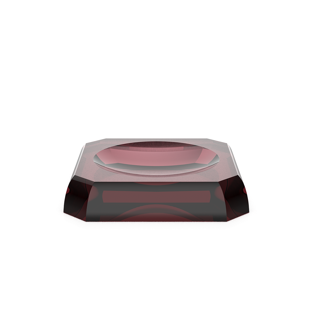 DW KR STS KRISTALL Soap dish - Burgundy