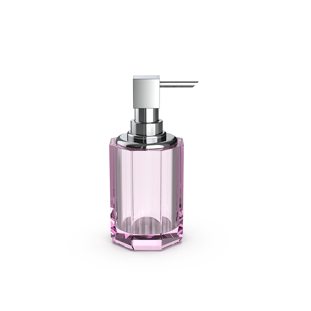 DW KR SSP 2 KRISTALL Soap dispenser Pink / Chrome