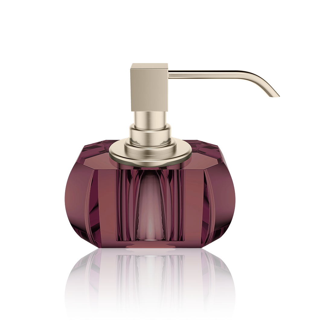 DW KR SSP KRISTALL Soap dispenser - Burgundy / Nickel Satin