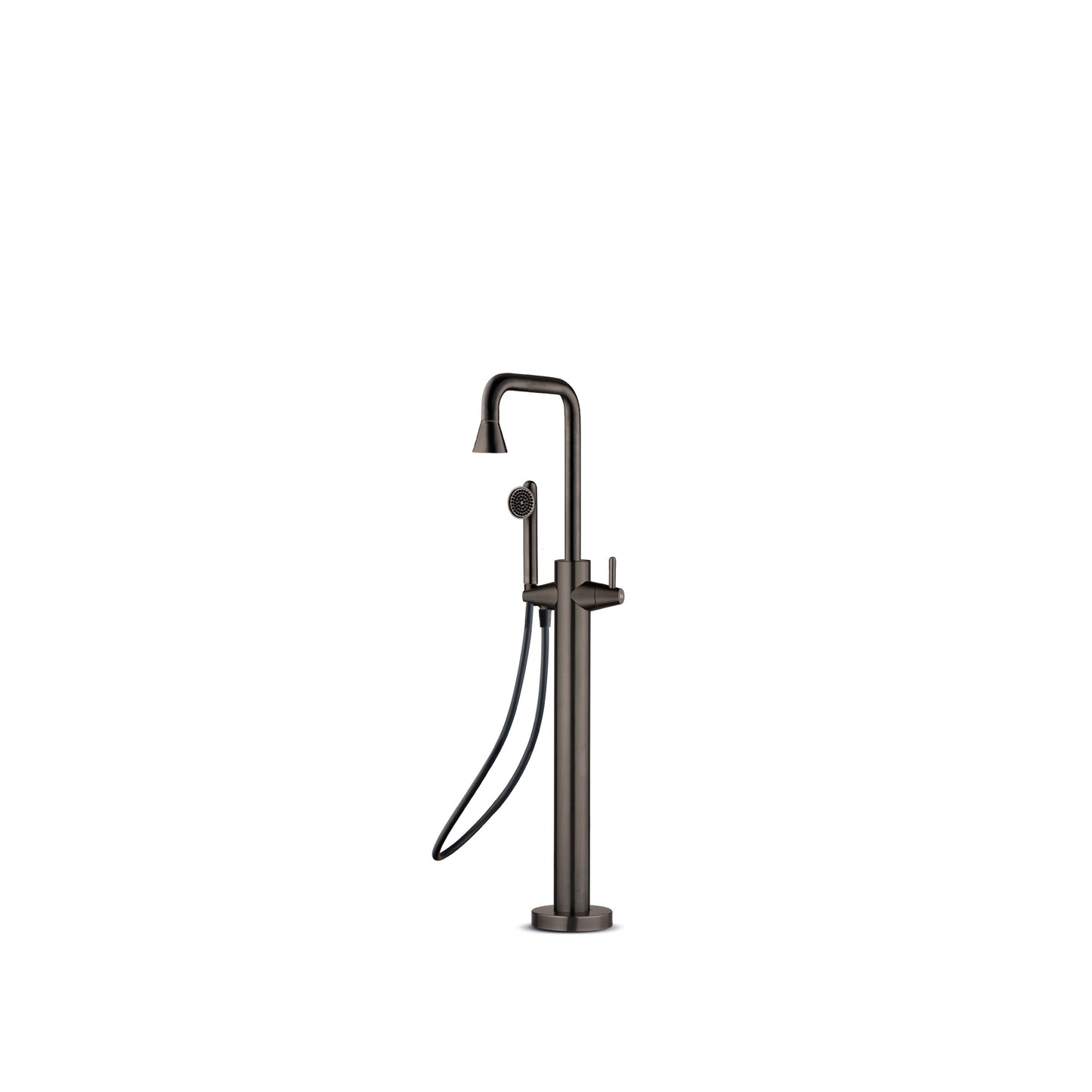 JEE-O Cone Bath Faucet Freestanding Stainless Steel with diverter and Hand Shower - Brushed
