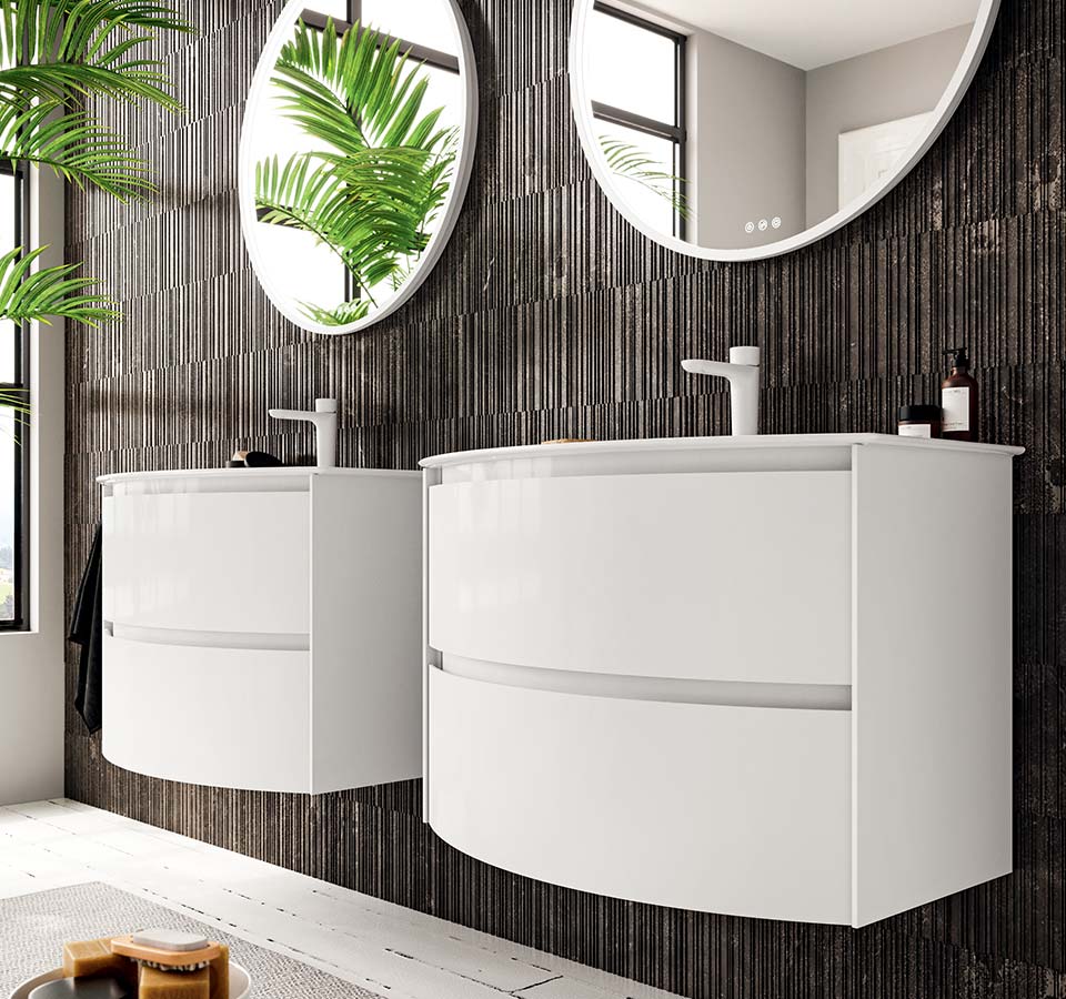 Berloni Way Round Base Cabinet 2 drawers (Blum System)