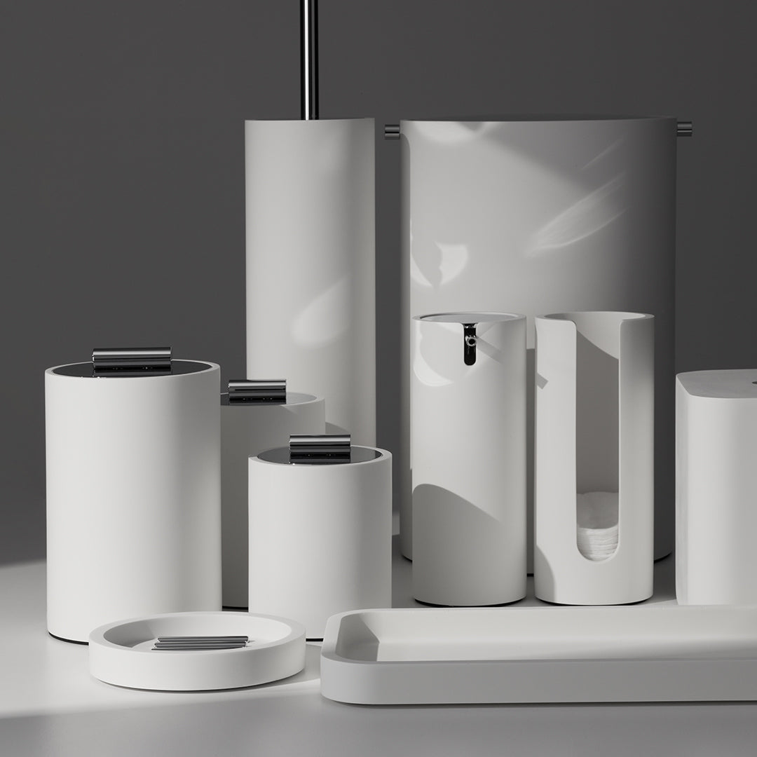DW STONE HT 2 Towel stand - White Matte / stainless steel Matte