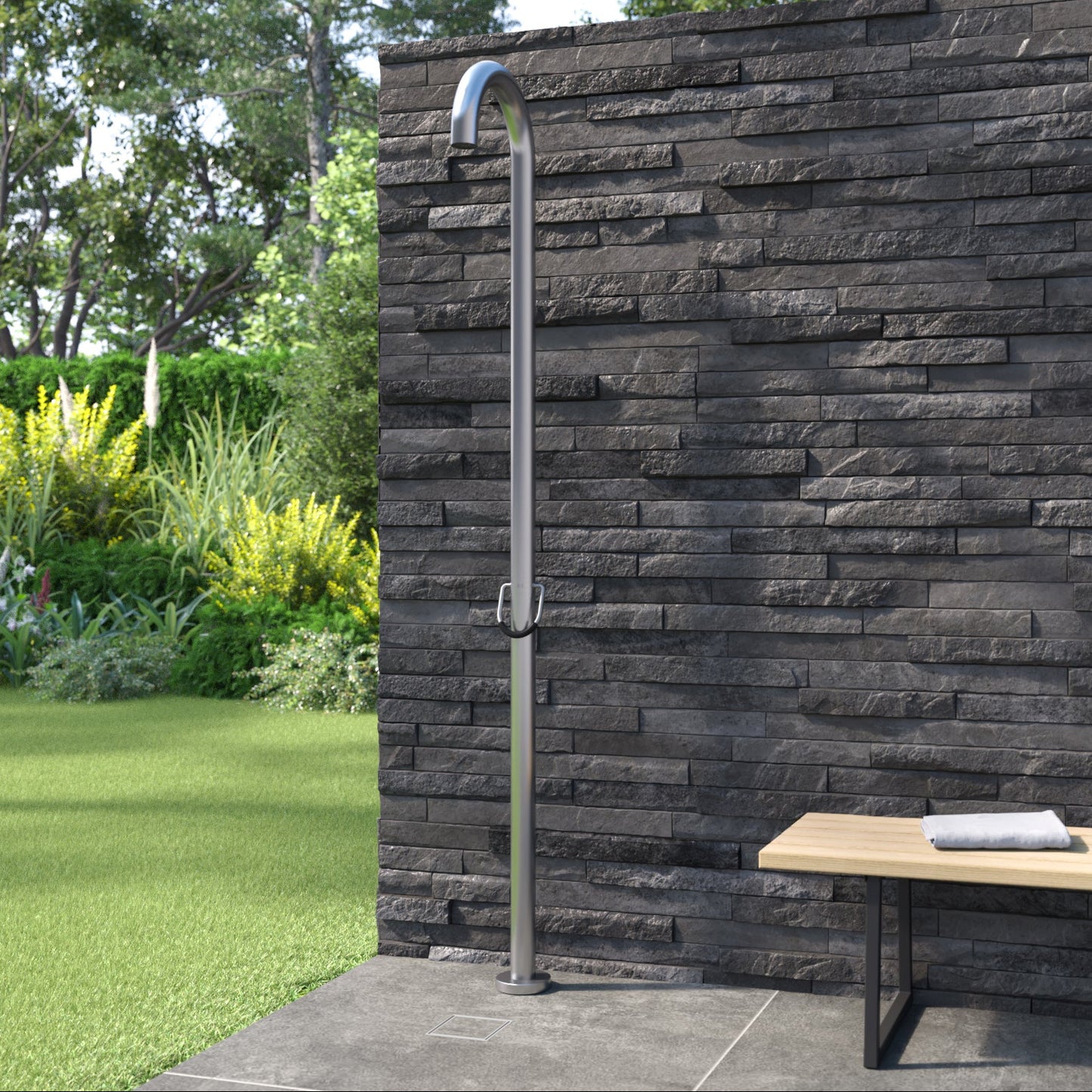 JEE-O Original Shower 01 Freestanding Shower Faucet Stainless Steel, Brushed