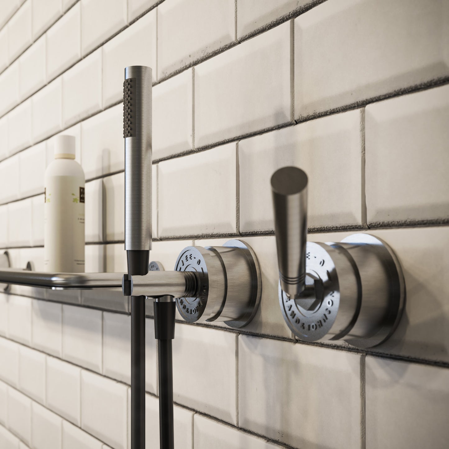 JEE-O Soho Faucet Two Way Valve Wall Mounted Stainless Steel - Hammercoated Black