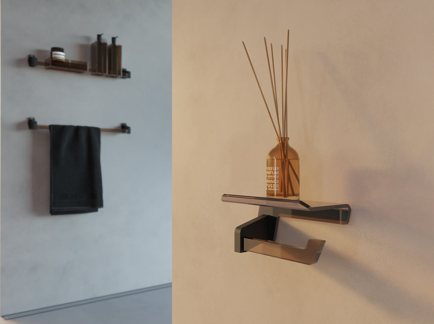 SONIA -LUCE TOWEL BAR 24" DARK EIGHTIES
