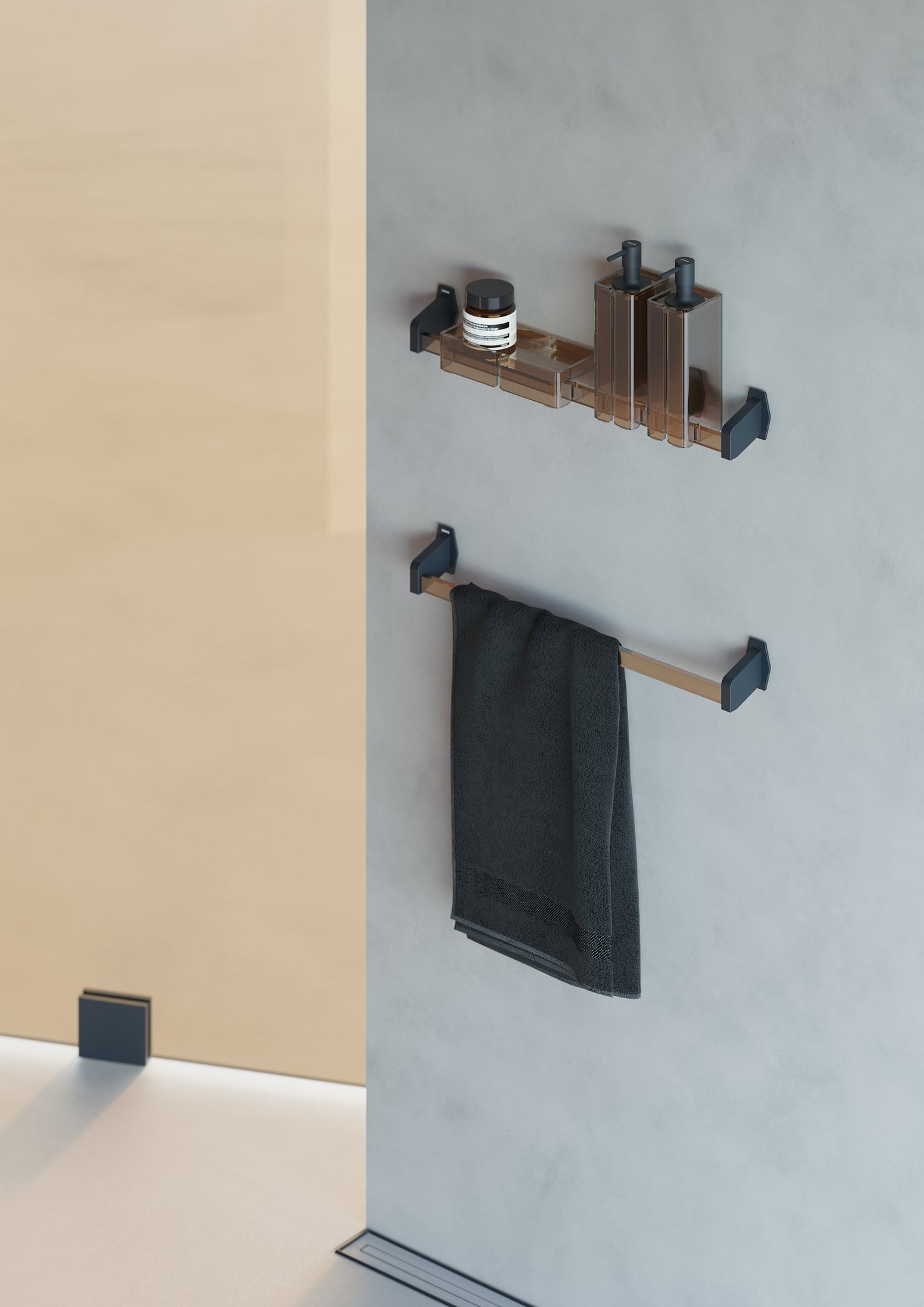 SONIA -LUCE TOWEL BAR 20" DARK EIGHTIES