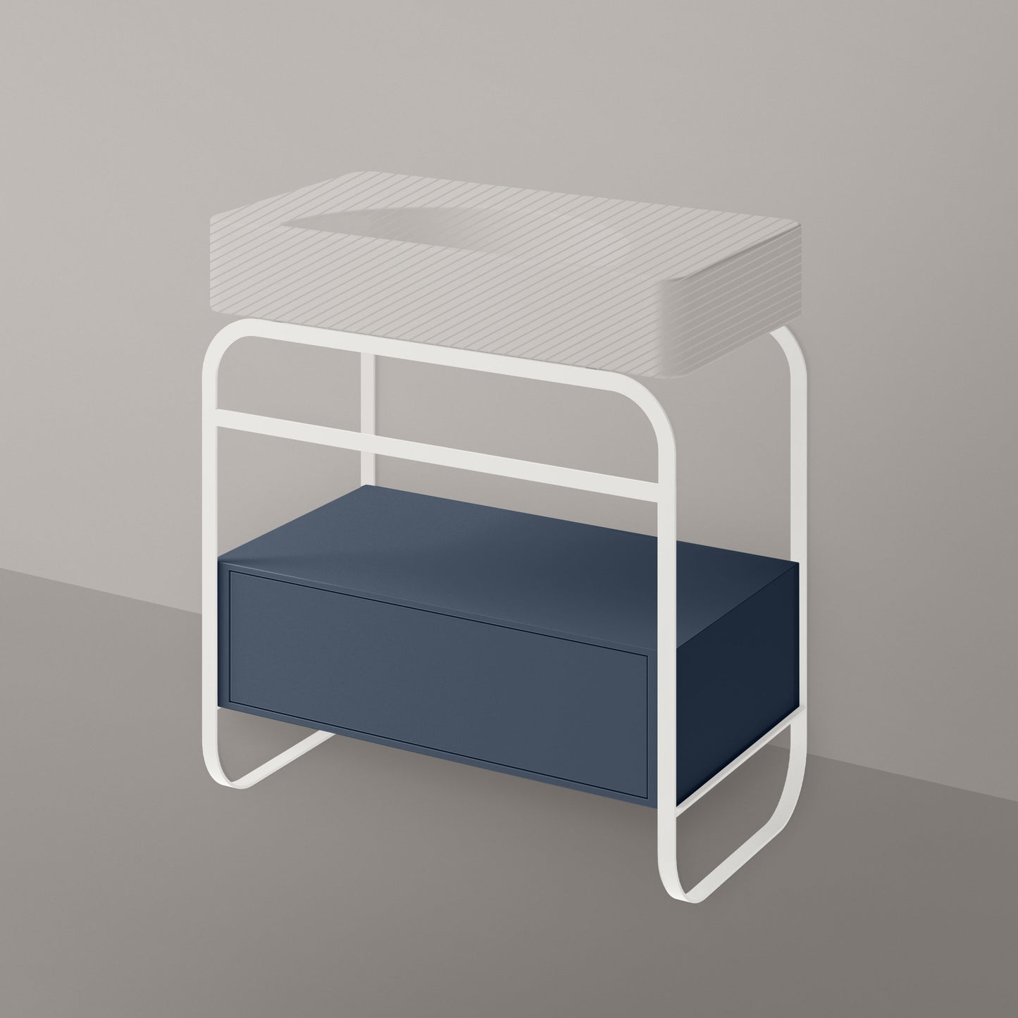 ALICE LUNARIS Frame with Drawer - White