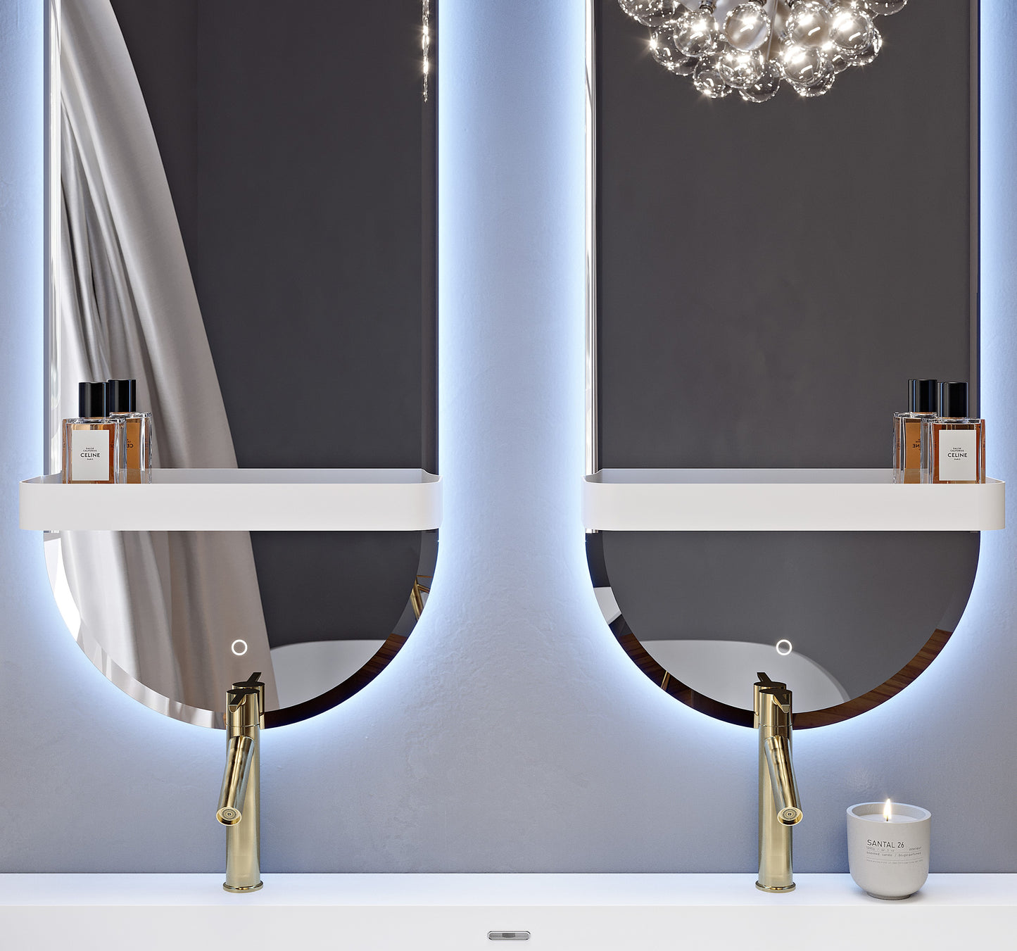 BH Premium Metal Shelf for Mirrors