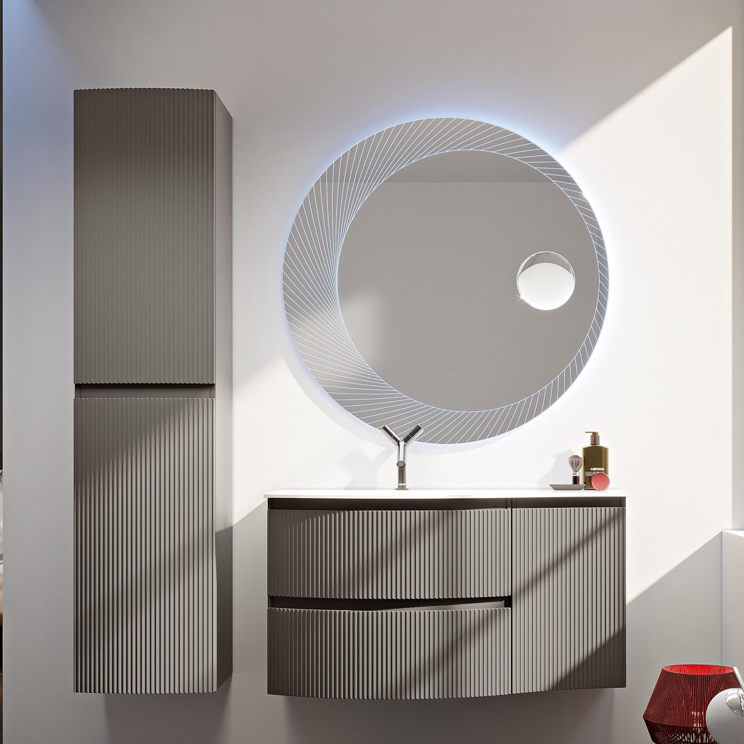 BH Olimpia Base Cabinet 27" 2 drawers Fluted Fronts