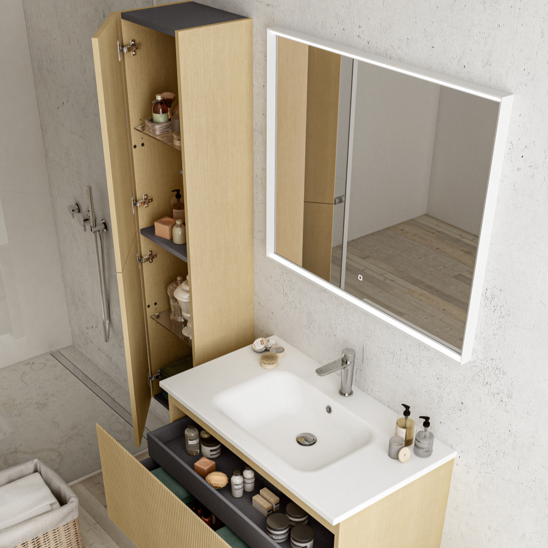 Berloni Pura Tall Cabinet 59" 2 Door