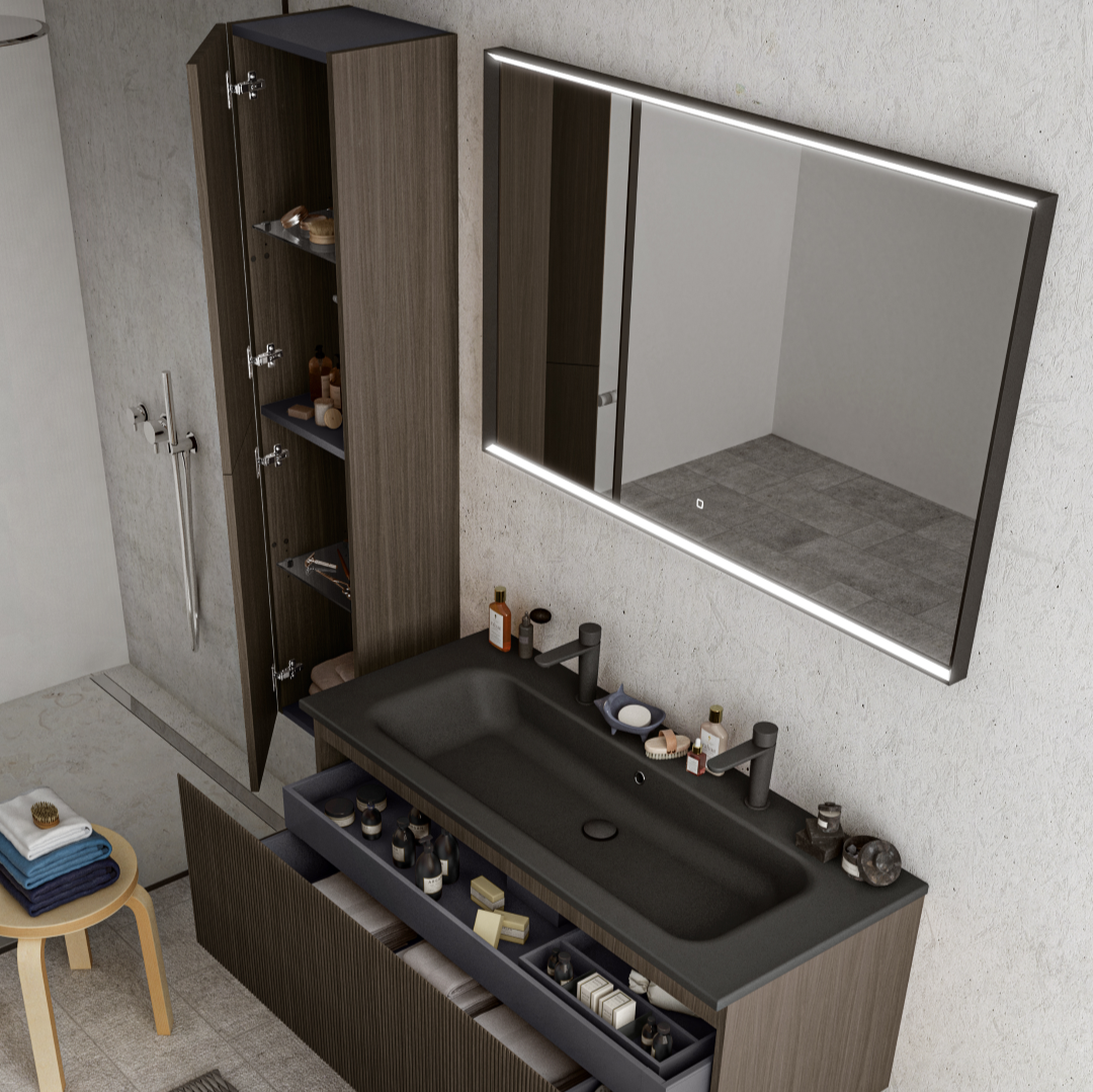 Berloni Pura Tall Cabinet 59" 2 Door