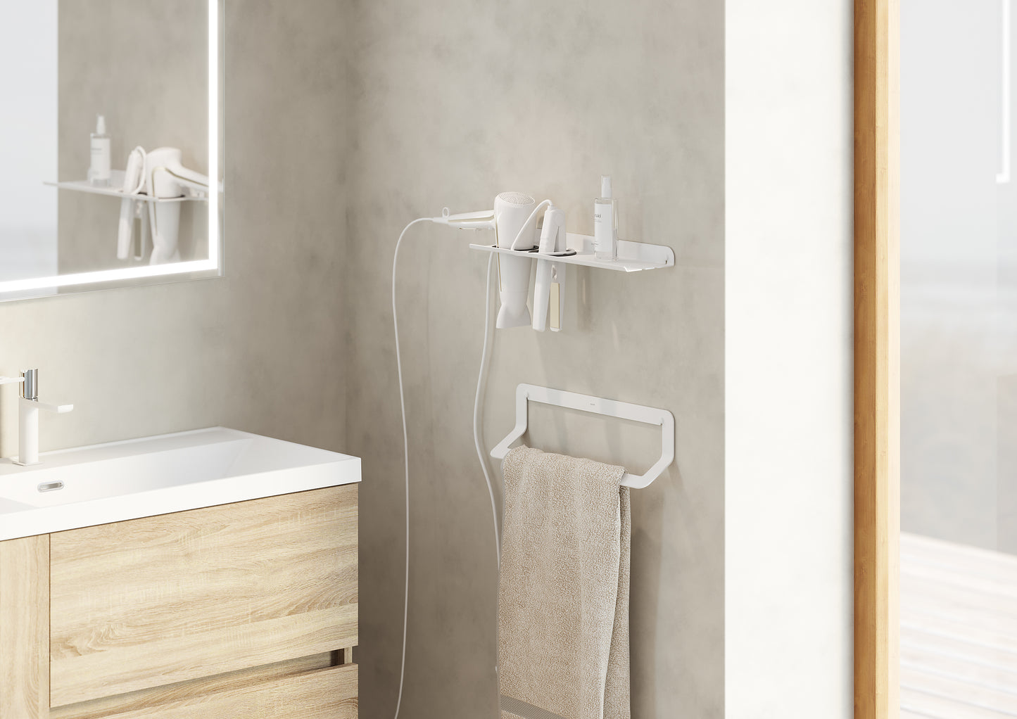 SONIA -QUICK DOUBLE ROBE HOOK WHITE