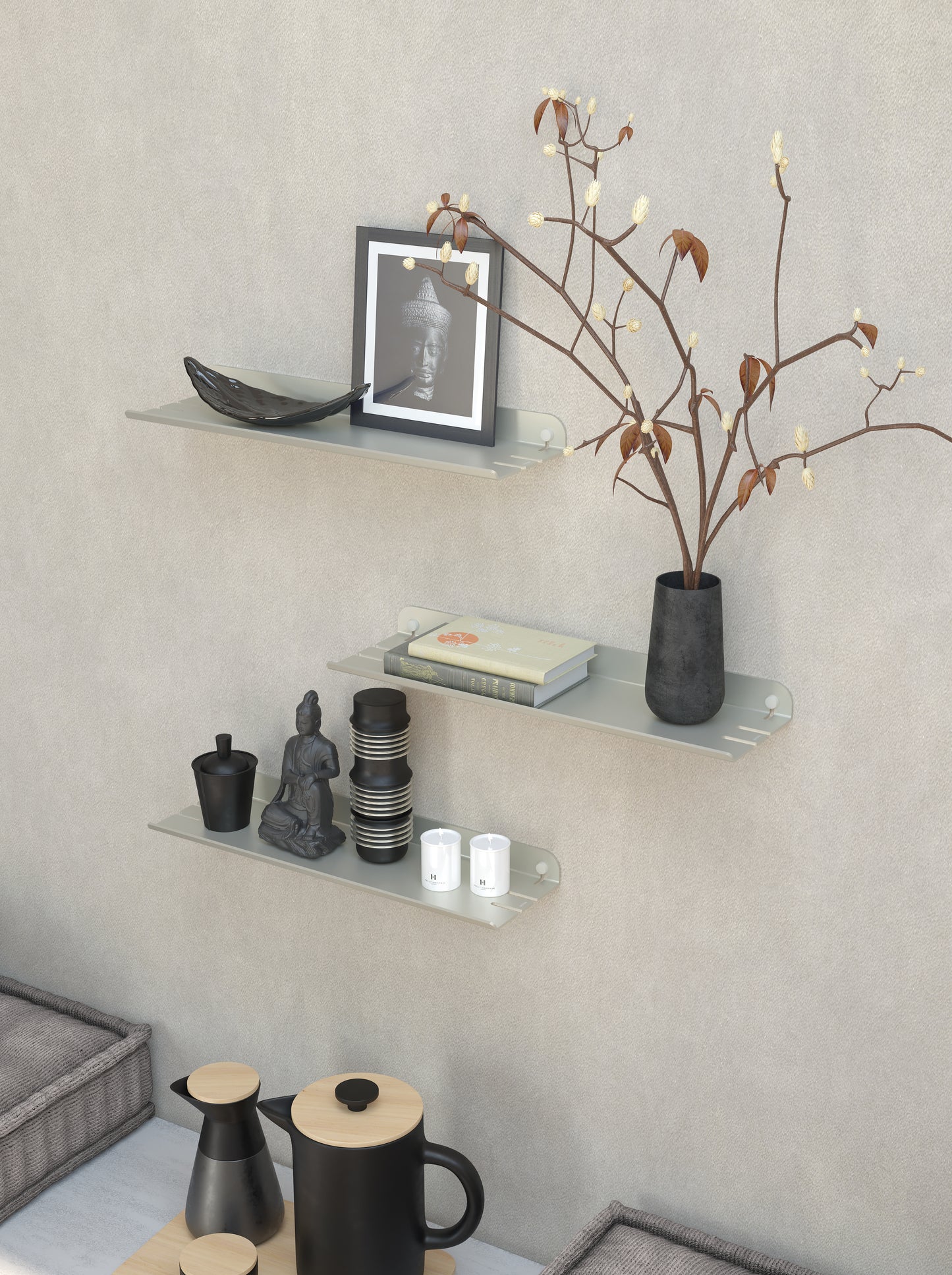 SONIA -QUICK SHELF 18" BLACK