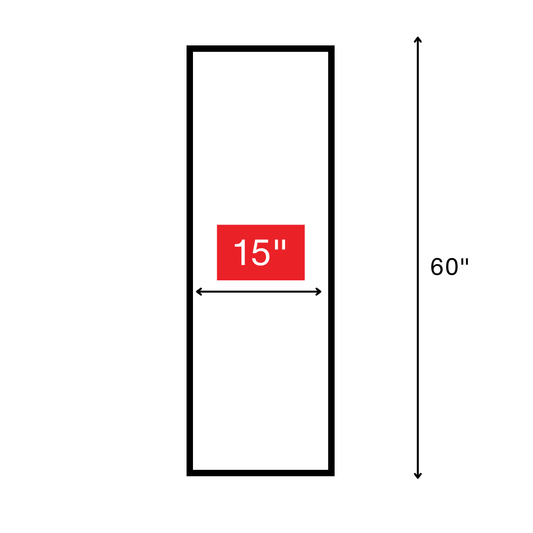 SIDLER Tall Bathroom cabinet TL 1/15 (15 1/14" W x 60" L)