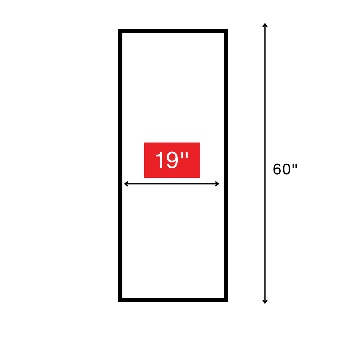 SIDLER Tall Bathroom cabinet TL 1/19 1/4" (19 1/4"W x 60"L)