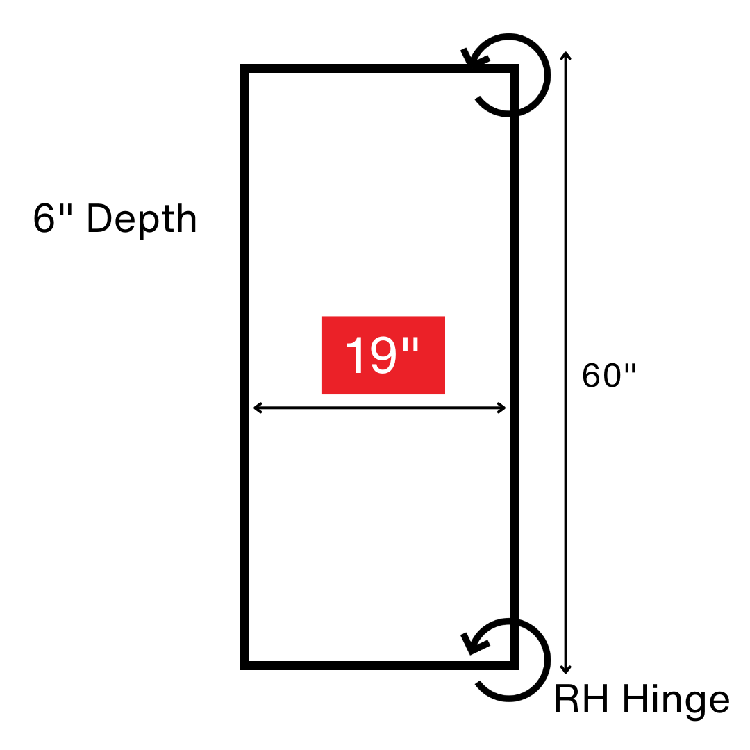SIDLER Tall Bathroom cabinet TL 1/19 1/4" (19 1/4"W x 60"L)