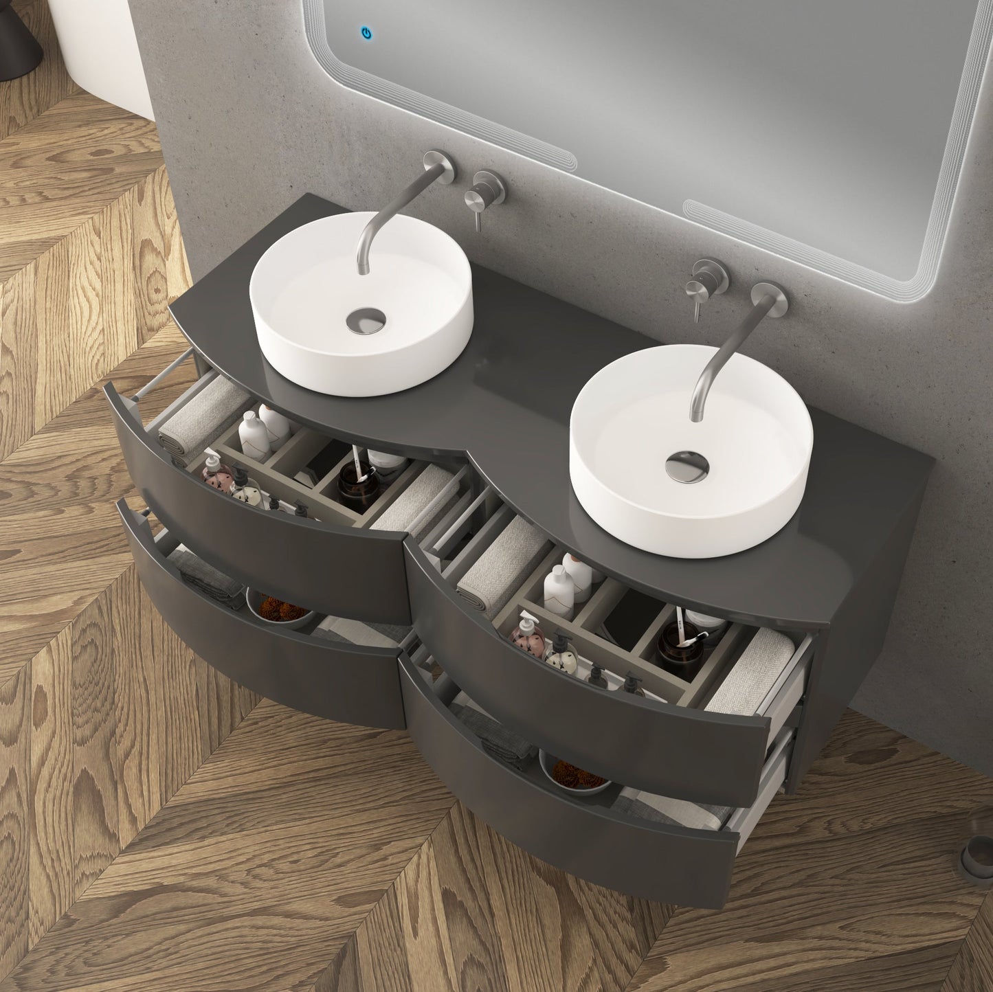 BH Countertop Washbasin Ceramic Glossy White