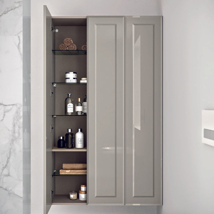 Berloni Vintage 1 door column 14" with 1 fixed shelf and 4 glass shelves