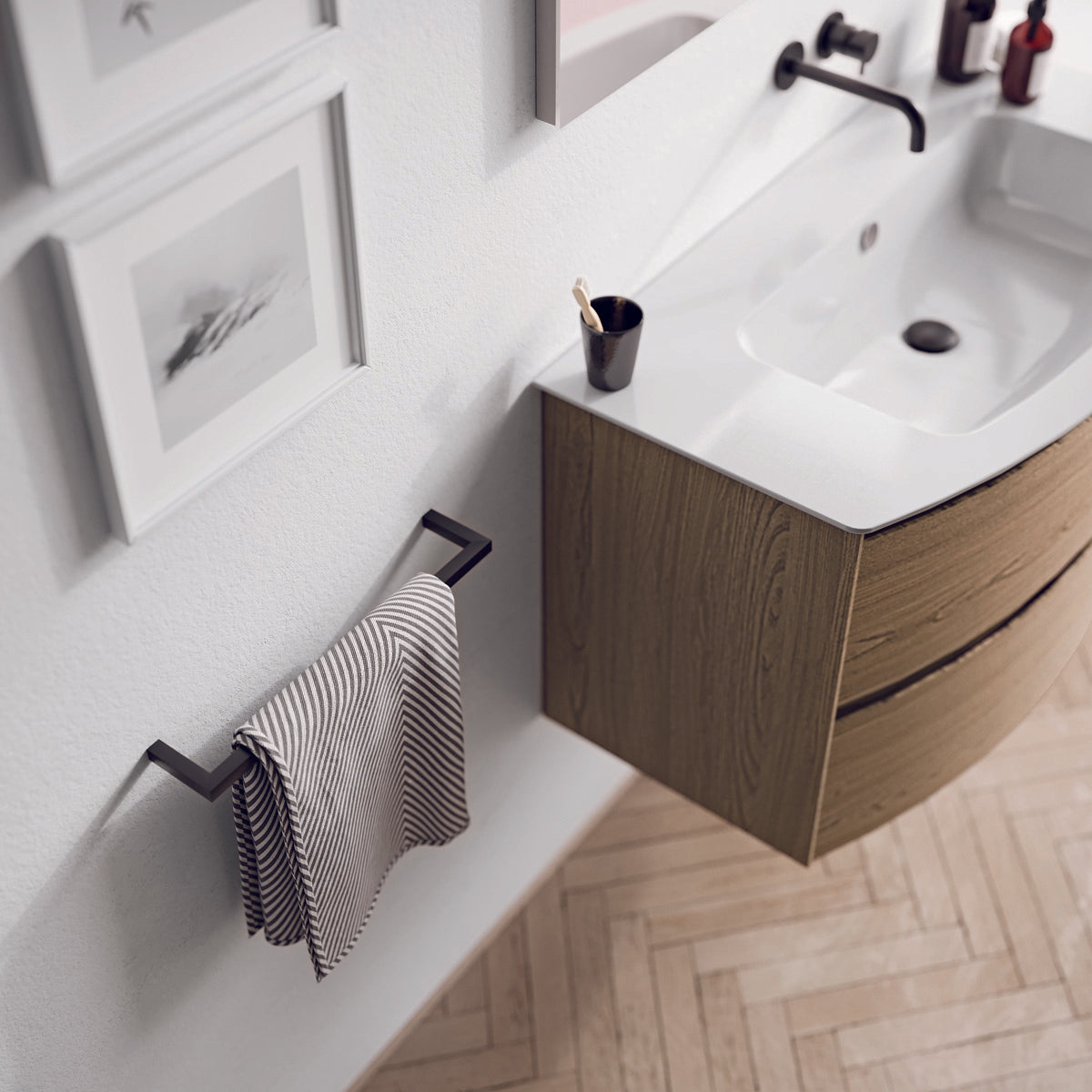 Berloni Way Round Base Cabinet 2 drawers (Blum System)