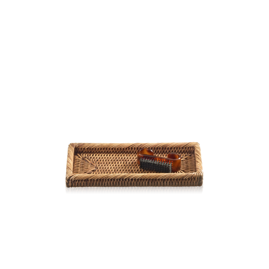 DW BASKET KS Comb tray rectangular - Rattan dark