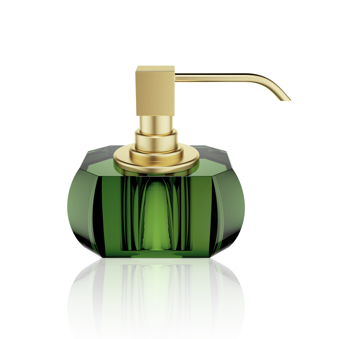 DW KR SSP KRISTALL Soap dispenser - English green / Gold Matte 24 Carat