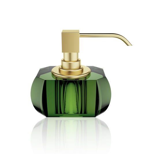 DW KR SSP KRISTALL Soap dispenser - English Green / Gold Matte 24 Carat