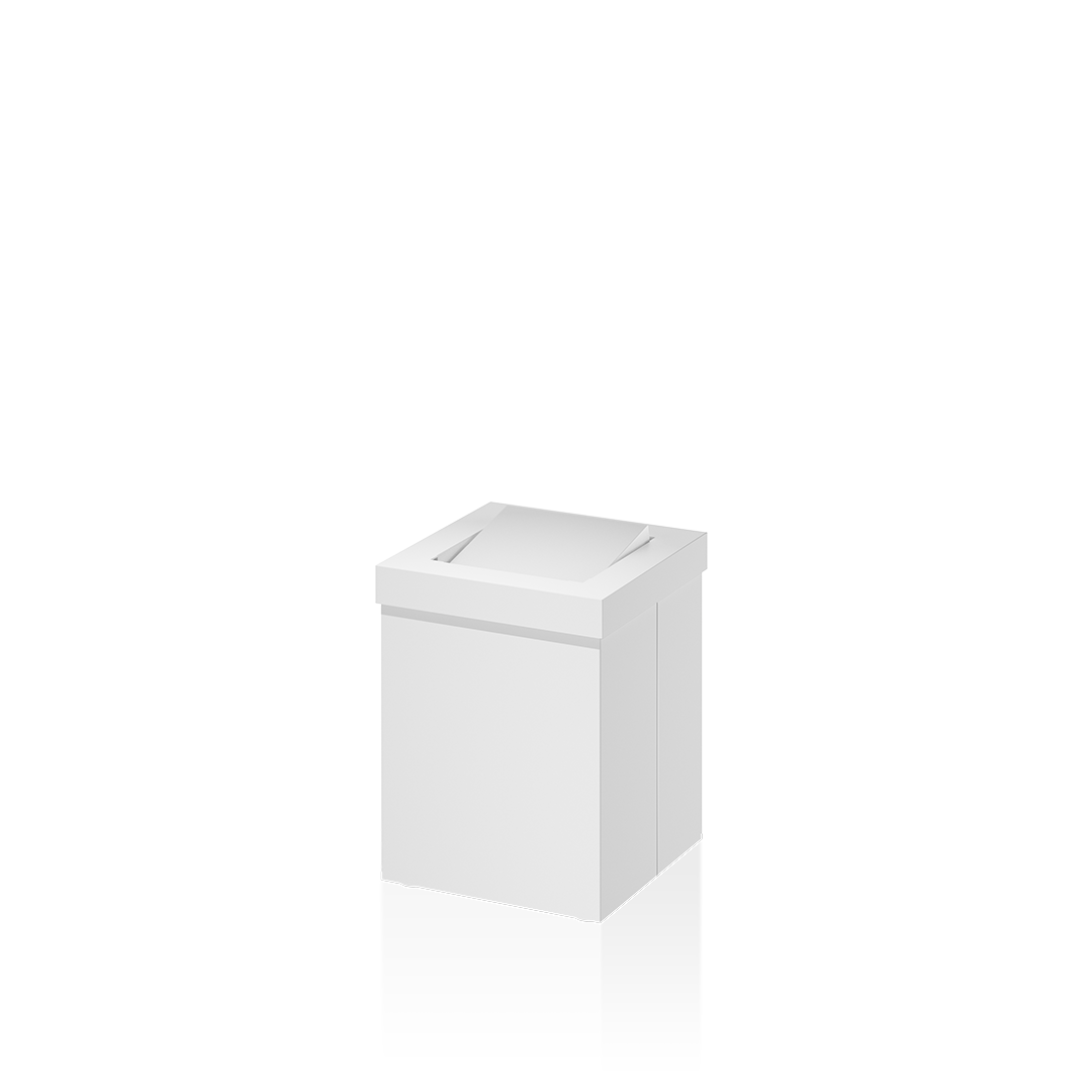 DW DW 1130 Tablepaper bin with revolving cover - White Matte