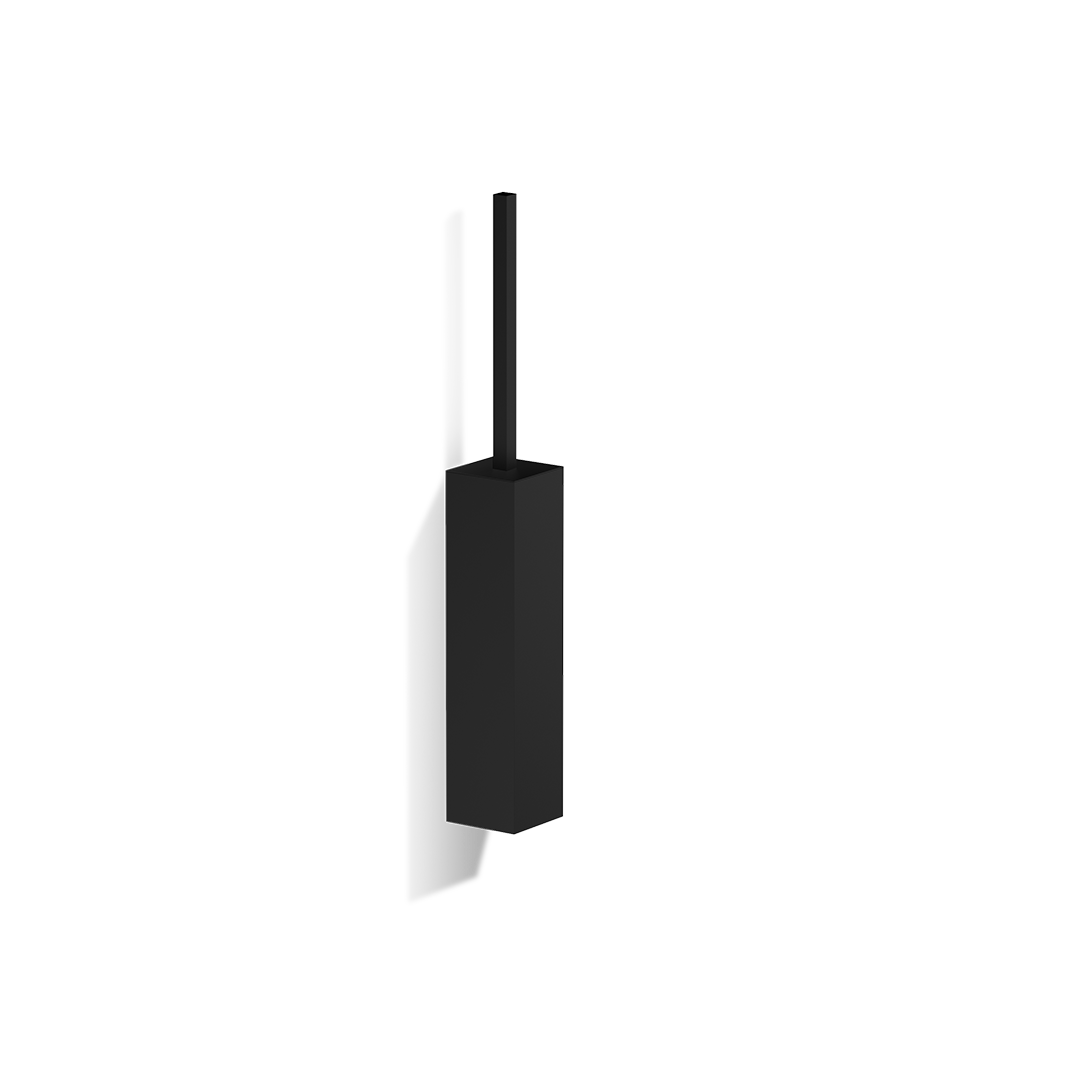 DW CO WBG CORNER Toilet brush set (with lid) - Black Matte
