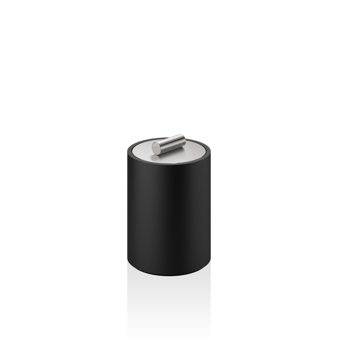 DW STONE DMD S Multi-purpose box with lid small Black Matte / Stainless Steel Matte