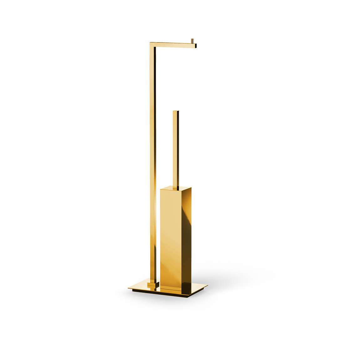 DW CO SBK CORNER Toilet brush set - Gold 24 Carat