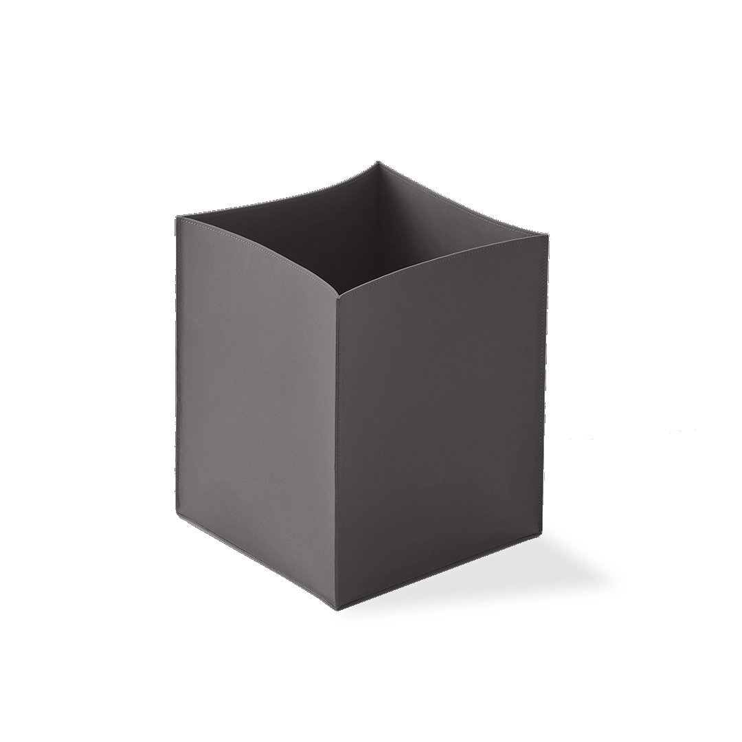 DW NAPPA PK Paper bin without cover - NAPPA Genuine Leather Smoke-Grey