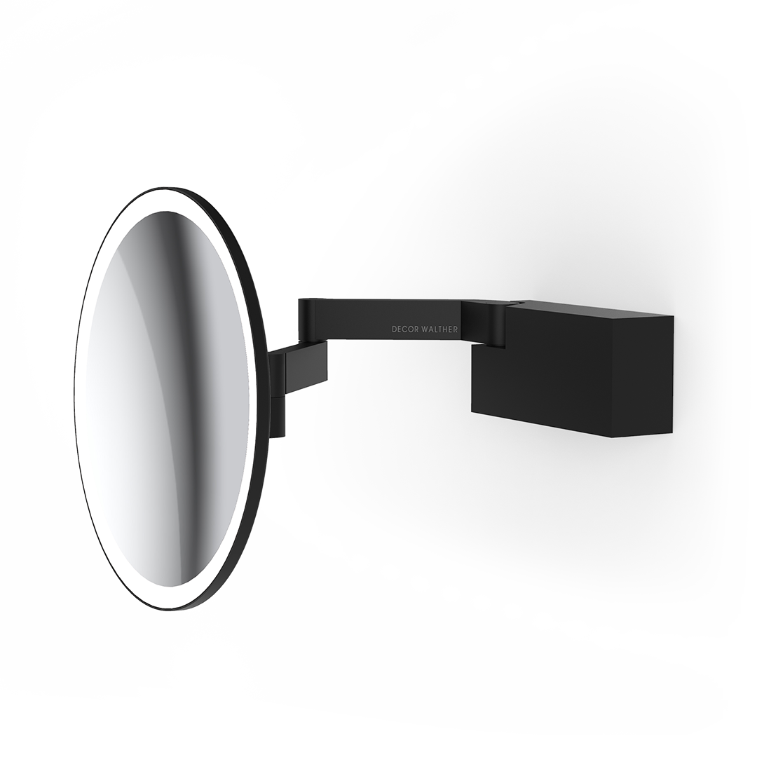 DW VISION R Cosmetic mirror illuminated - Black Matte WM - 5x Magnification