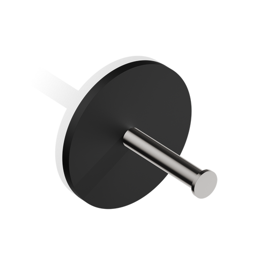 DW STONE TPH1 Toilet paper holder - Black Matte / Stainless Steel Matte