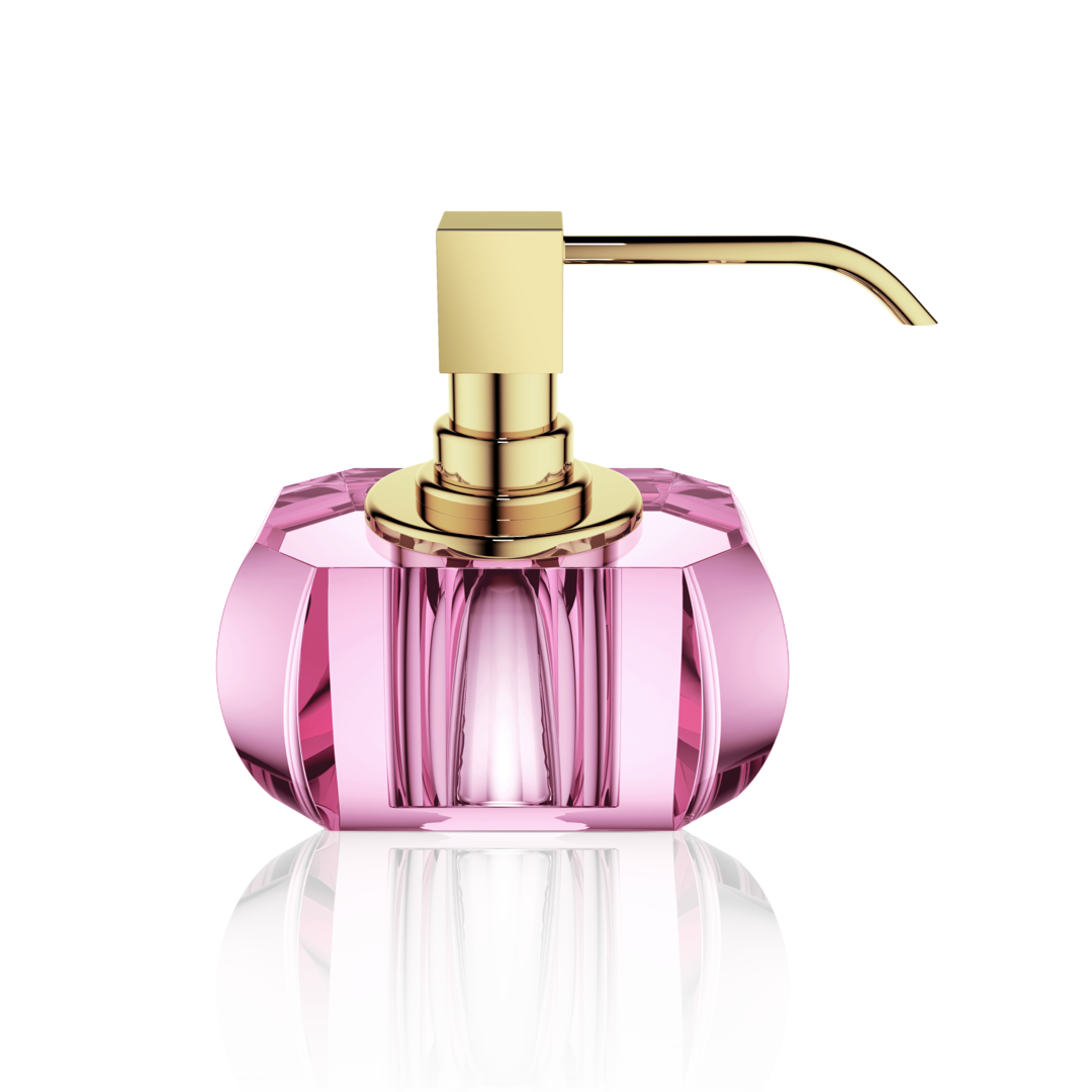 DW KR SSP KRISTALL Soap dispenser - Pink / Gold 24 Carat