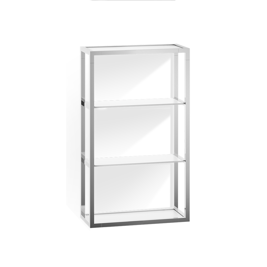 DW ET 6 Glass rack - Chrome / glass White