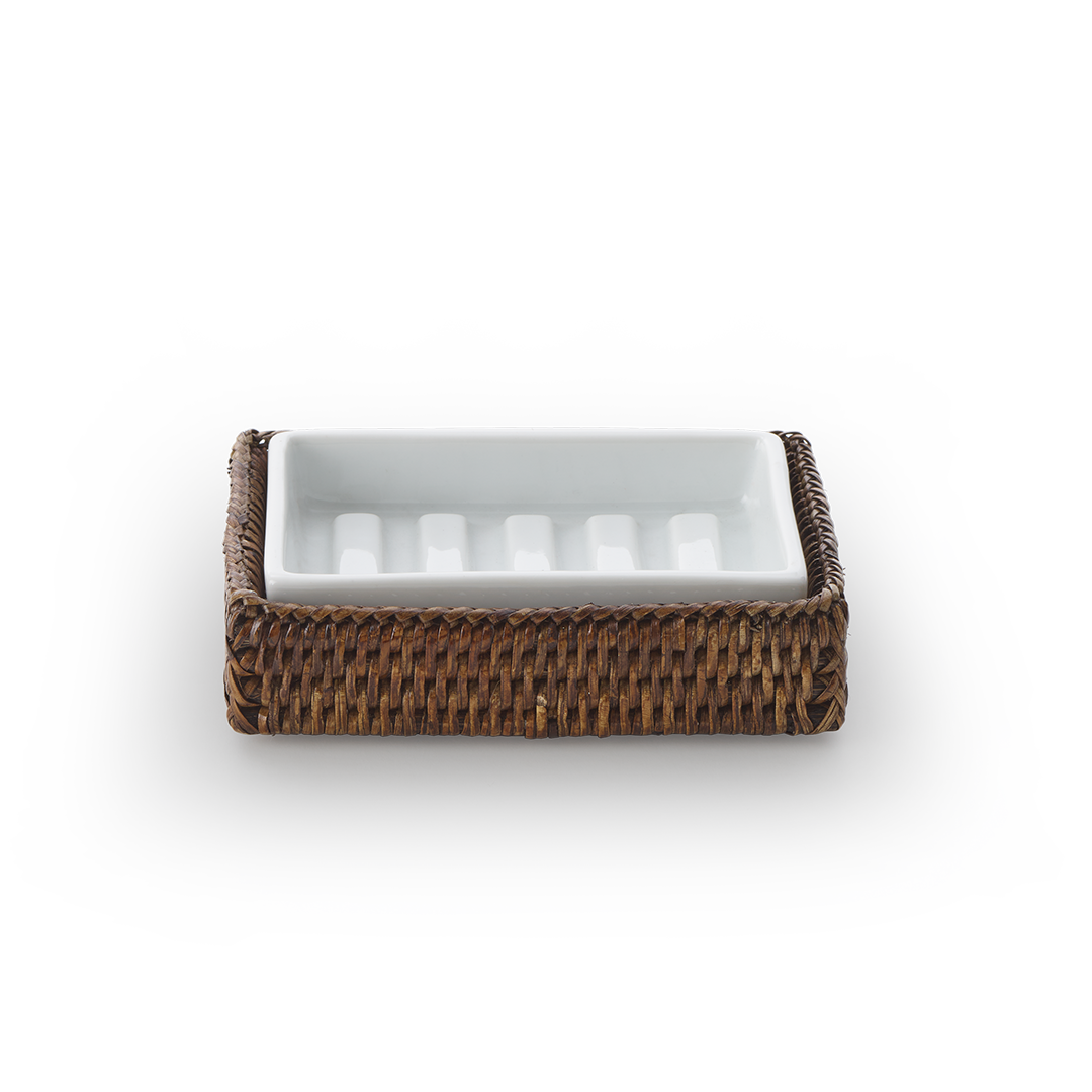 DW BASKET STS Soap dish - Rattan dark